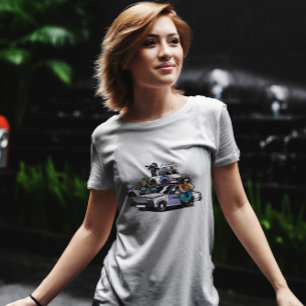 Police Cars Cartoon T-Shirt