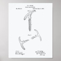 Police Chain Nippers 1884 Patent Art - White Paper
