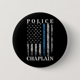 Police Chaplain American Flag 6 Cm Round Badge