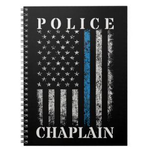 Police Chaplain American Flag Notebook