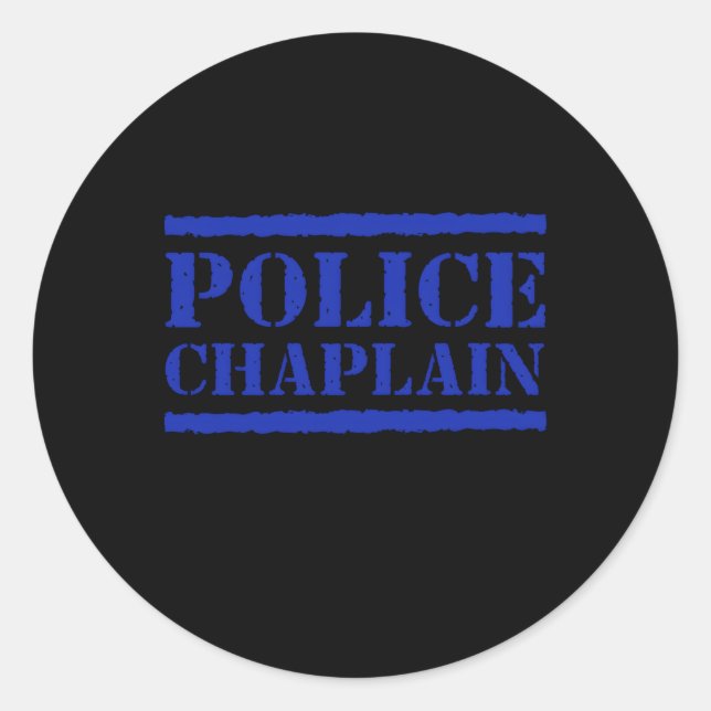 Police Chaplain American Flag Usa Law Enforcet Classic Round Sticker (Front)