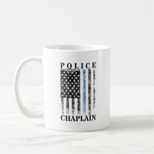 Police Chaplain American USA Flag Coffee Mug