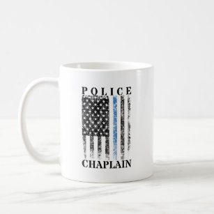 Police Chaplain American USA Flag Coffee Mug