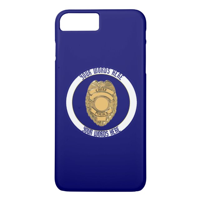 Police Chief Badge Shield Custom Case-Mate iPhone Case (Back)