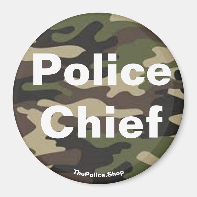Police Chief camo magnet (Front)