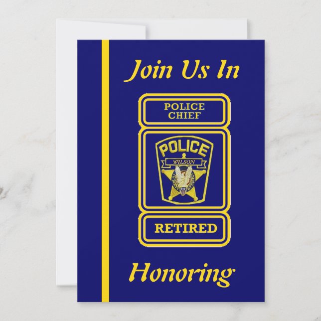 Police Chief Retirement Invitation (Front)