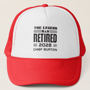 Police Chief Retirement Party Personalised Trucker Hat