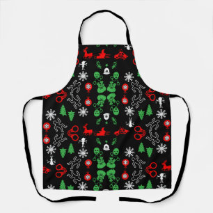 Police Christmas Decorative Apron