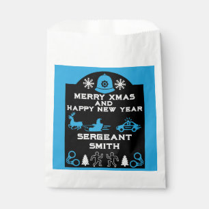 Police Christmas Decorative Bottle Favour Bags
