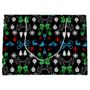 Police Christmas Decorative Large Gift Bag