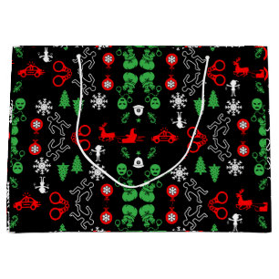 Police Christmas Decorative Large Gift Bag