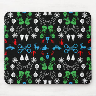 Police Christmas Decorative Mouse Mat