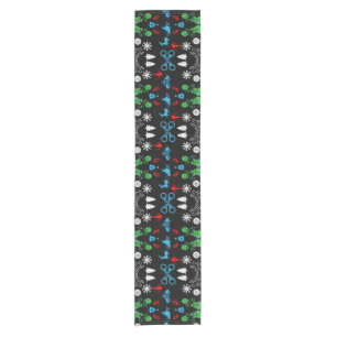 Police Christmas Decorative Short Table Runner