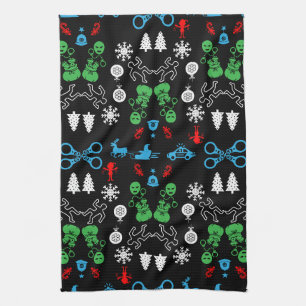 Police Christmas Decorative Tea Towel