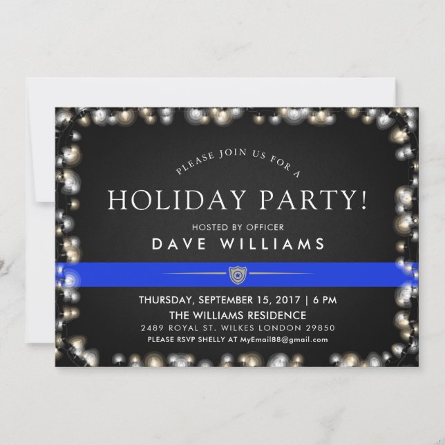 Police Christmas Party Invitation (Front)