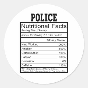 Police Classic Round Sticker