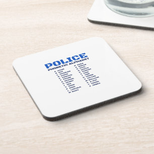 Police Communication Tool - A to Z Alphabet Coaster
