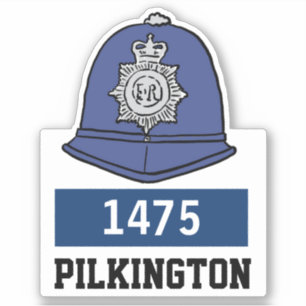 Police Constable Helmet with Name & Number Sticker