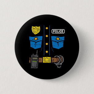 Police Costume Funny Cop Law Enforcement Men Boys 6 Cm Round Badge