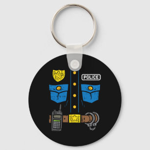 Police Costume Funny Cop Law Enforcement Men Boys Key Ring