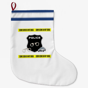 Police Crime Scene Large Christmas Stocking