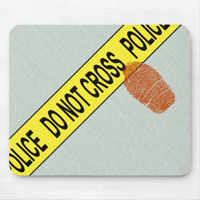 Police Crime Scene Mousepad & Bloody Fingerprint (Front)