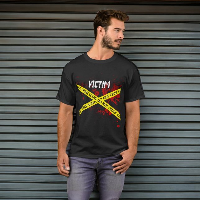 Police Crime Scene Tape Murder Mystery Victim T-Shirt (Police Crime Scene Tape Murder Mystery Victim t-shirt from Ricaso)