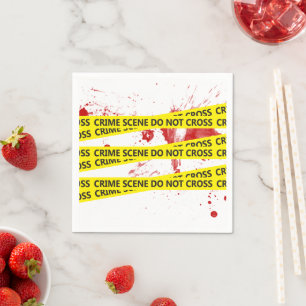 Police Crime Scene Tape  Napkin
