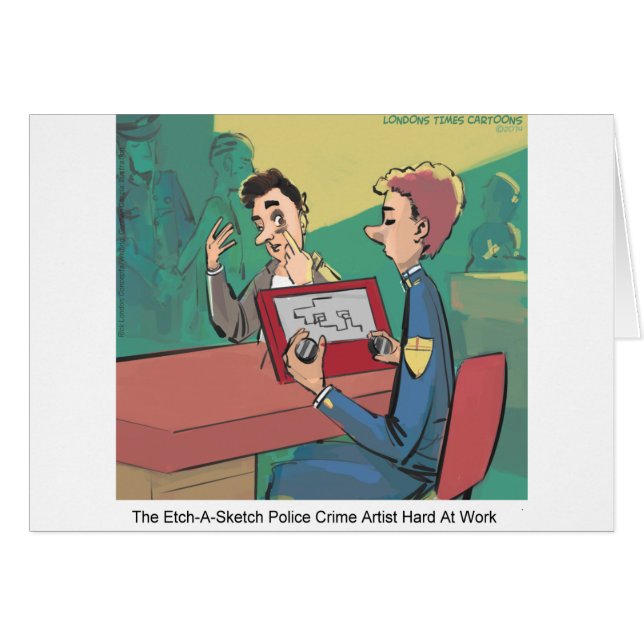 Police Crime Sketch Artist Funny (Front Horizontal)