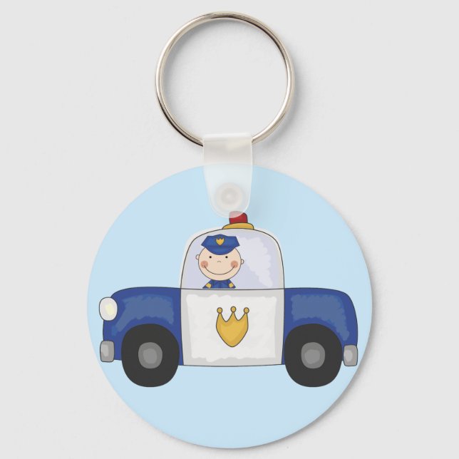 Police Cruiser T-shirts and Gifts Key Ring (Front)