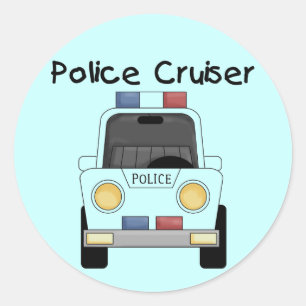 Police Cruiser Tshirts and Gifts Classic Round Sticker