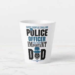 Police Dad   Law Enforcement   Father's Day Latte Mug