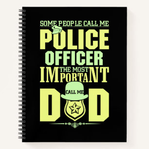 Police Dad Law Enforcement Father's Day Notebook