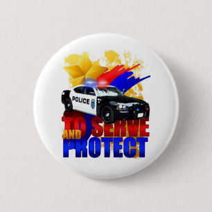 Police department 6 cm round badge