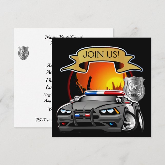 Police Department Christmas Invitation (Front/Back)