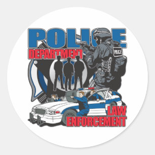 Police Department Classic Round Sticker