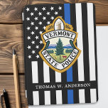 Police Department Custom Logo Law Enforcement  iPad Air Cover<br><div class="desc">Thin Blue Line Police Department iPad Cover - American flag in Police Flag colours, modern black and blue design . Customise with your department logo, and personalise with police officers name. This personalised law enforcement iPad Cover is perfect for police departments and law enforcement . COPYRIGHT © 2020 Judy Burrows,...</div>