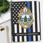 Police Department Custom Logo Law Enforcement  iPad Pro Cover<br><div class="desc">Thin Blue Line Police Department iPad Pro Cover - American flag in Police Flag colours, modern black and blue design . Customise with your department logo, and personalise with police officers name. This personalised law enforcement iPad pro cover is perfect for police departments and law enforcement . COPYRIGHT © 2020...</div>