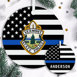 Police Department Custom Logo Name Law Enforcement Metal Tree Decoration