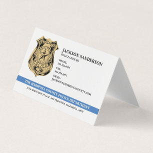Police Department Employee Law Enforcement Logo Business Card