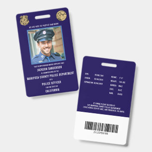 Police Department Law Enforcement Employee ID Badge