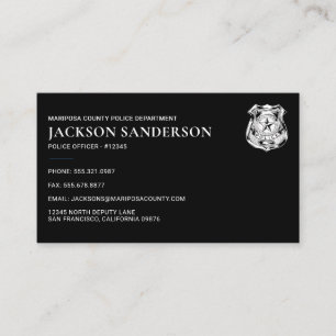 Police Department Law Enforcement Officer Logo Business Card