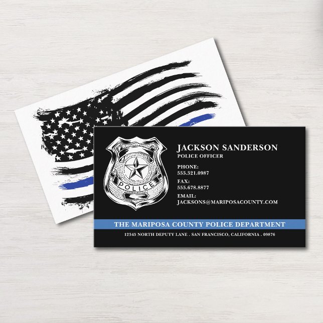 Police Department Law Enforcement Officer Logo Business Card (Police Department Law Enforcement Officer Logo Business Card)
