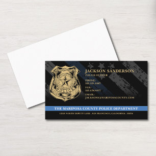 Police Department Law Enforcement Officer Logo Business Card