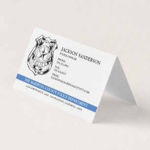 Police Department Law Enforcement Officer Logo Business Card
