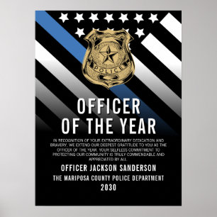 Police Department Officer of the Year Logo Poster
