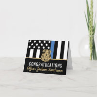 Police Department Officer Retirement Blue Line