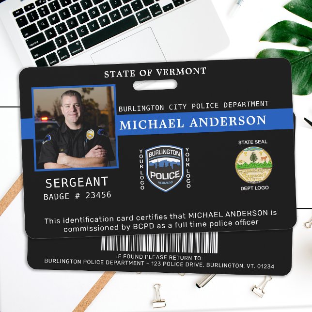 Police Department Photo Professional Officer ID  Badge (Creator Uploaded)