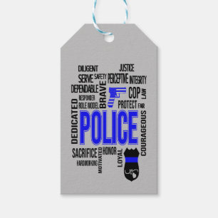 Police Descriptive Words Gift/Favour Tags