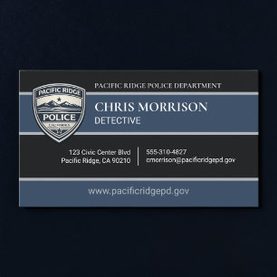 Police Detective Law Enforcement Business Card